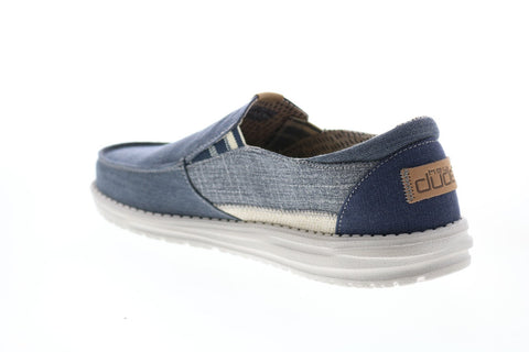 Hey Dude Thad Chambray 111912125 Mens Blue Canvas Lifestyle Sneakers Shoes