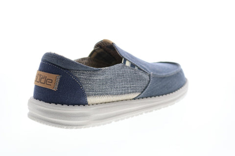 Hey Dude Thad Chambray 111912125 Mens Blue Canvas Lifestyle Sneakers Shoes
