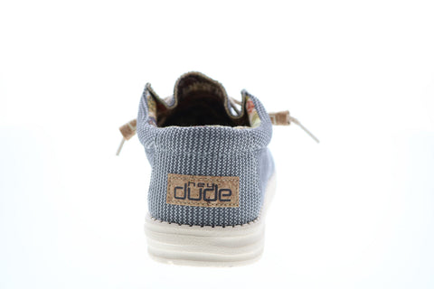 Hey Dude Wally Eden 112403000 Mens Gray Canvas Loafers Casual Shoes