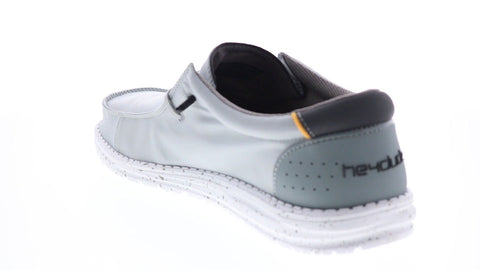 Hey Dude Wally Adventure 112413296 Mens Gray Canvas Loafers Casual Shoes