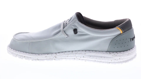 Hey Dude Wally Adventure 112413296 Mens Gray Canvas Loafers Casual Shoes