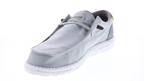 Hey Dude Wally Adventure 112413296 Mens Gray Canvas Loafers Casual Shoes