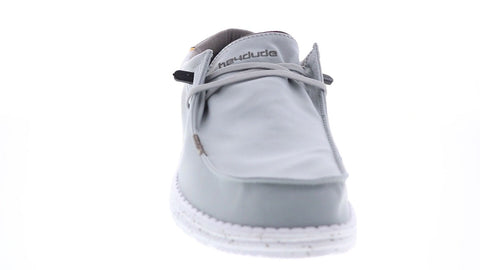 Hey Dude Wally Adventure 112413296 Mens Gray Canvas Loafers Casual Shoes