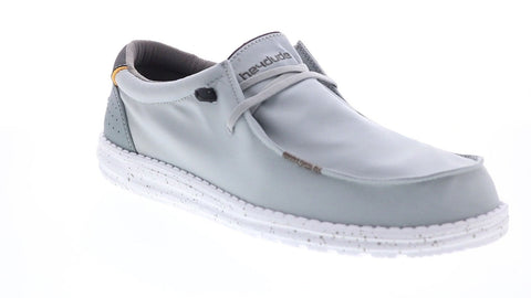 Hey Dude Wally Adventure 112413296 Mens Gray Canvas Loafers Casual Shoes
