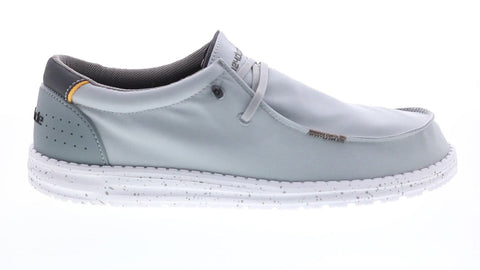 Hey Dude Wally Adventure 112413296 Mens Gray Canvas Loafers Casual Shoes