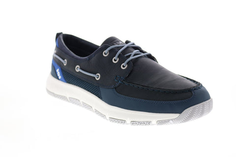 Helly Hansen Newport F-1 Deck Mens Blue Leather Loafers & Slip Ons Boat Shoes