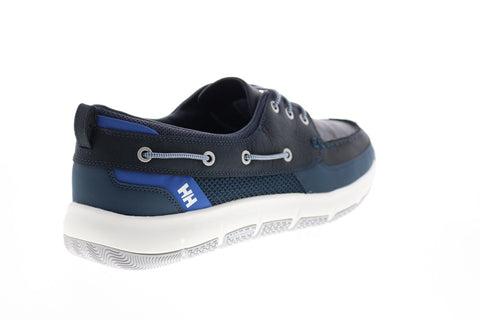 Helly Hansen Newport F-1 Deck Mens Blue Leather Loafers & Slip Ons Boat Shoes