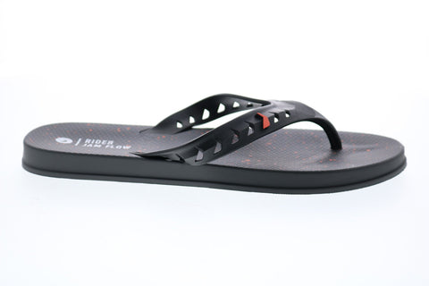 Rider Jam Flow 11386-20957 Mens Black Synthetic Flip-Flops Sandals Shoes