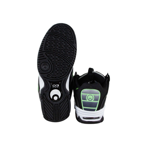 Osiris The D3 2001 1141 613 Mens Black Mesh Leather Athletic Surf Skate Shoes