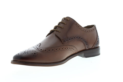 Florsheim Finley II Wingtip Oxford 11837-221 Mens Brown Dress Oxfords Shoes