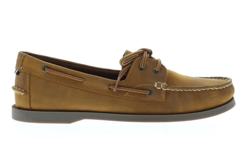Florsheim Nevis 11872-239 Mens Tan Nubuck Casual Lace Up Boat Shoes