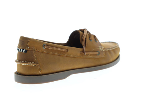 Florsheim Nevis 11872-239 Mens Tan Nubuck Casual Lace Up Boat Shoes