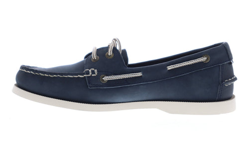 Florsheim Nevis 11872-410 Mens Blue Nubuck Casual Lace Up Boat Shoes