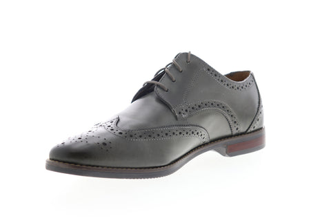 Florsheim Matera II Wing 11878-020 Mens Gray Leather Wingtip Oxfords Shoes