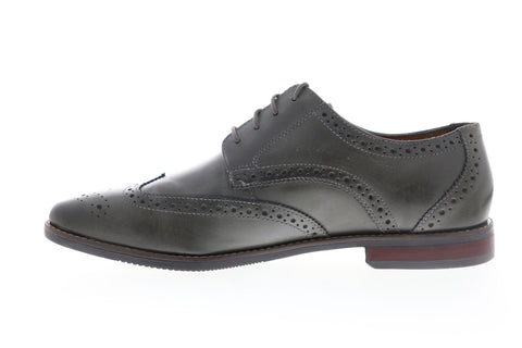 Florsheim Matera II Wing 11878-020 Mens Gray Leather Wingtip Oxfords Shoes