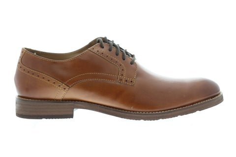 Florsheim Marengo Plain Toe Mens Brown Leather Casual Dress Oxfords Shoes