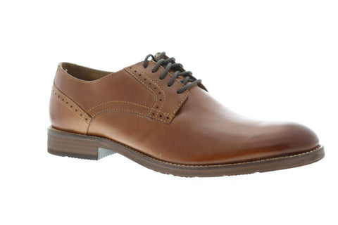 Florsheim Marengo Plain Toe Mens Brown Leather Casual Dress Oxfords Shoes