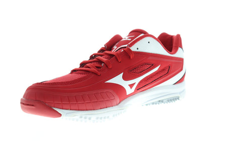 Mizuno Players Trainer Mens Red Mesh & Synthetic Athletic Training Shoes