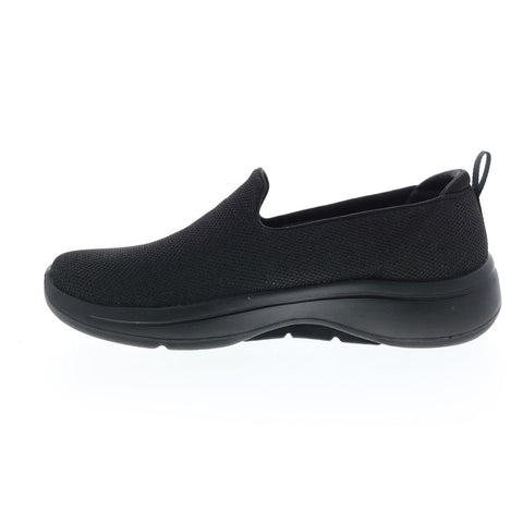 Skechers Go Walk Arch Fit Vividly 124417 Womens Black Athletic Walking Shoes