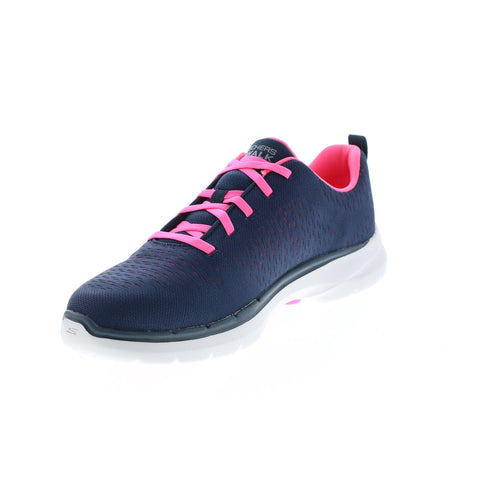 Skechers Go Walk 6 Adora 124524 Womens Blue Canvas Athletic Walking Shoes