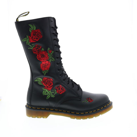 Dr. Martens 1914 Vonda R12761001 Womens Black Leather Lace Up Mid Calf Boots