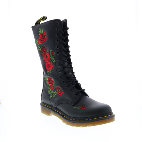 Dr. Martens 1914 Vonda R12761001 Womens Black Leather Lace Up Mid Calf Boots