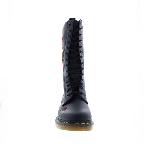 Dr. Martens 1914 Vonda R12761001 Womens Black Leather Lace Up Mid Calf Boots