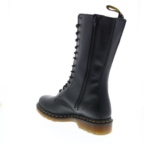 Dr. Martens 1914 Vonda R12761001 Womens Black Leather Lace Up Mid Calf Boots