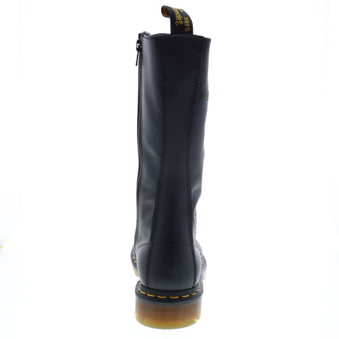 Dr. Martens 1914 Vonda R12761001 Womens Black Leather Lace Up Mid Calf Boots