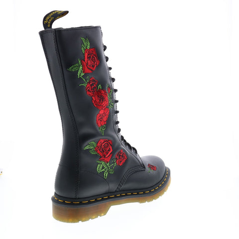 Dr. Martens 1914 Vonda R12761001 Womens Black Leather Lace Up Mid Calf Boots