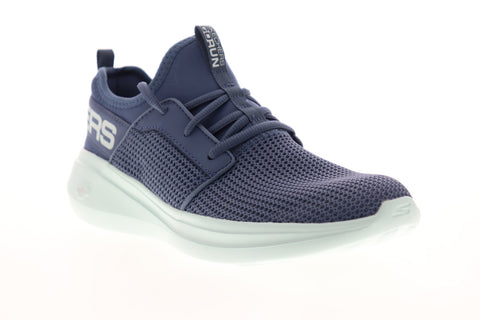 Skechers Gorun Fast Quick Step 128010 Womens Blue Low Top Athletic Running Shoes