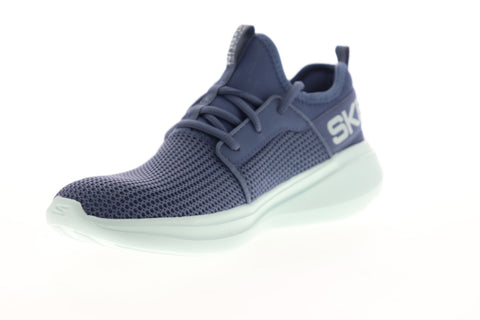 Skechers Gorun Fast Quick Step 128010 Womens Blue Low Top Athletic Running Shoes