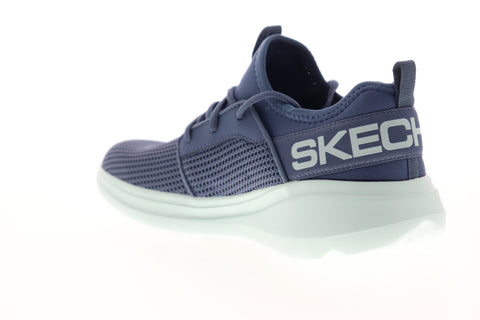 Skechers Gorun Fast Quick Step 128010 Womens Blue Low Top Athletic Running Shoes