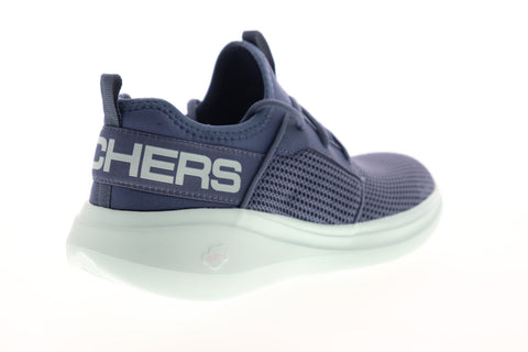 Skechers Gorun Fast Quick Step 128010 Womens Blue Low Top Athletic Running Shoes