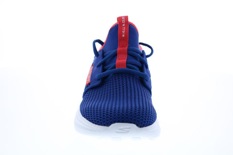 Skechers Go Run Fast Valor 128019 Womens Blue Mesh Athletic Running Shoes