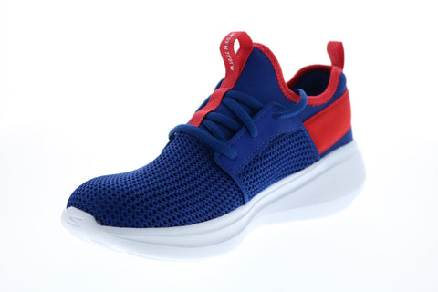 Skechers Go Run Fast Valor 128019 Womens Blue Mesh Athletic Running Shoes