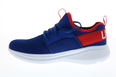 Skechers Go Run Fast Valor 128019 Womens Blue Mesh Athletic Running Shoes