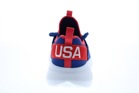 Skechers Go Run Fast Valor 128019 Womens Blue Mesh Athletic Running Shoes