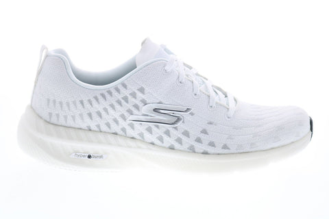 Skechers Go Run Hyper Burst Solar View Womens White Athletic Running Shoes