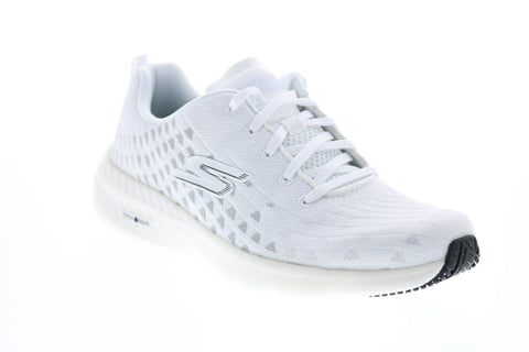 Skechers Go Run Hyper Burst Solar View Womens White Athletic Running Shoes