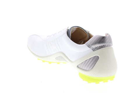Ecco Men's Golf Biom Zero 130304-01007 Mens White Leather Lace Up Golf Athletic Shoes