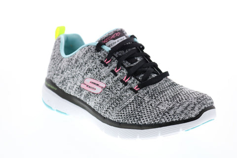 Skechers Flex Appeal 3.0 High Tides Womens White Lifestyle Sneakers Shoes