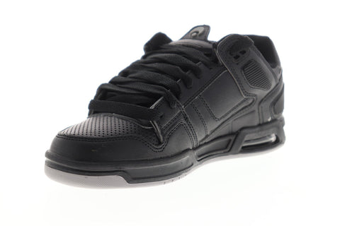 Osiris Peril 1308 115 Mens Black Leather Lace Up Athletic Skate Shoes