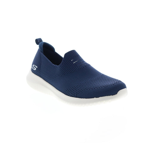 Skechers Ultraflex Harmonious Womens Blue Canvas Athletic Cross Training Shoes