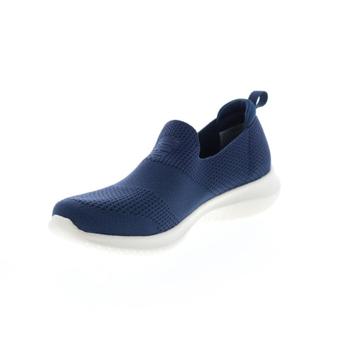 Skechers Ultraflex Harmonious Womens Blue Canvas Athletic Cross Training Shoes