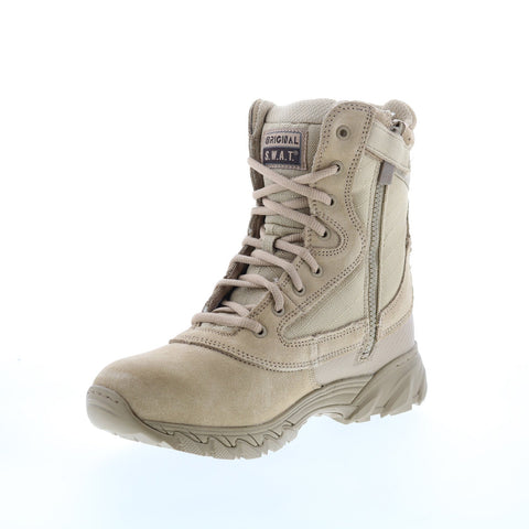 Original Swat Chase 9” Side-Zip 131202 Mens Brown Wide Suede Tactical Boots