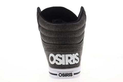 Osiris Clone 1322 2455 Mens Black Gray Canvas Lace Up Athletic Skate Shoes