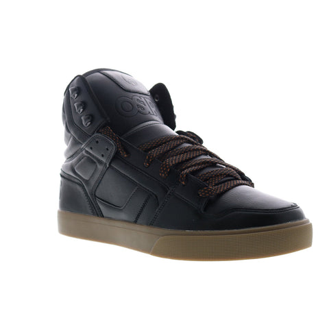 Osiris Clone 1322 2708 Mens Black Leather Lace Up Skate Sneakers Shoes