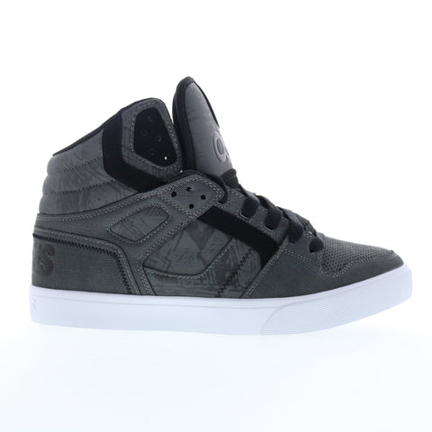 Osiris Clone 1322 2669 Mens Gray Canvas Lace Up Athletic Skate Shoes