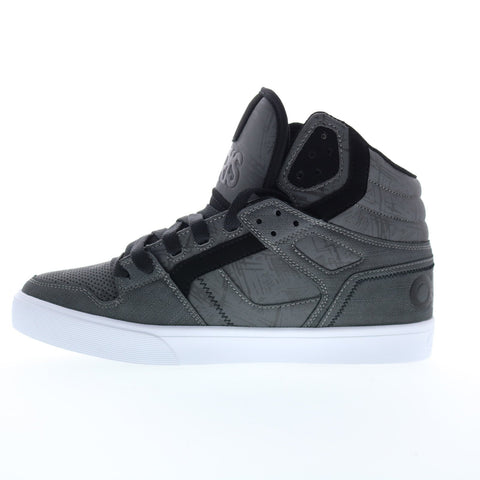Osiris Clone 1322 2669 Mens Gray Canvas Lace Up Athletic Skate Shoes